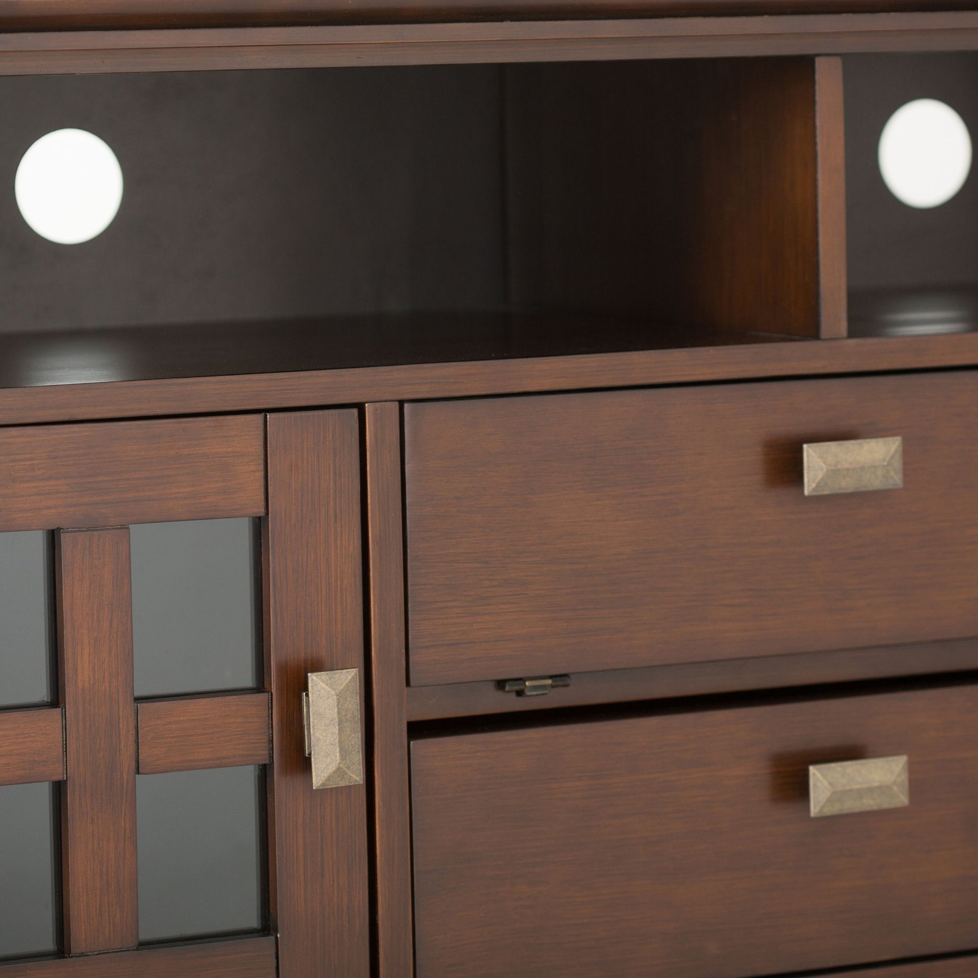 Artisan - TV Media Stand - Russet Brown Simpli-Home