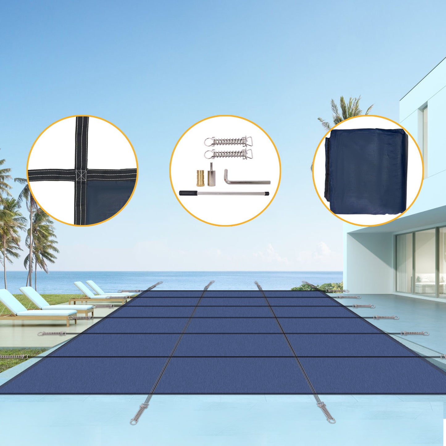 16 X 32 Ft Inground Pool Safety Cover, Rectangle Daily Nest