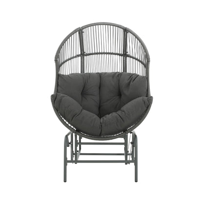 Palos - Outdoor Wicker Glider Chair Noble House