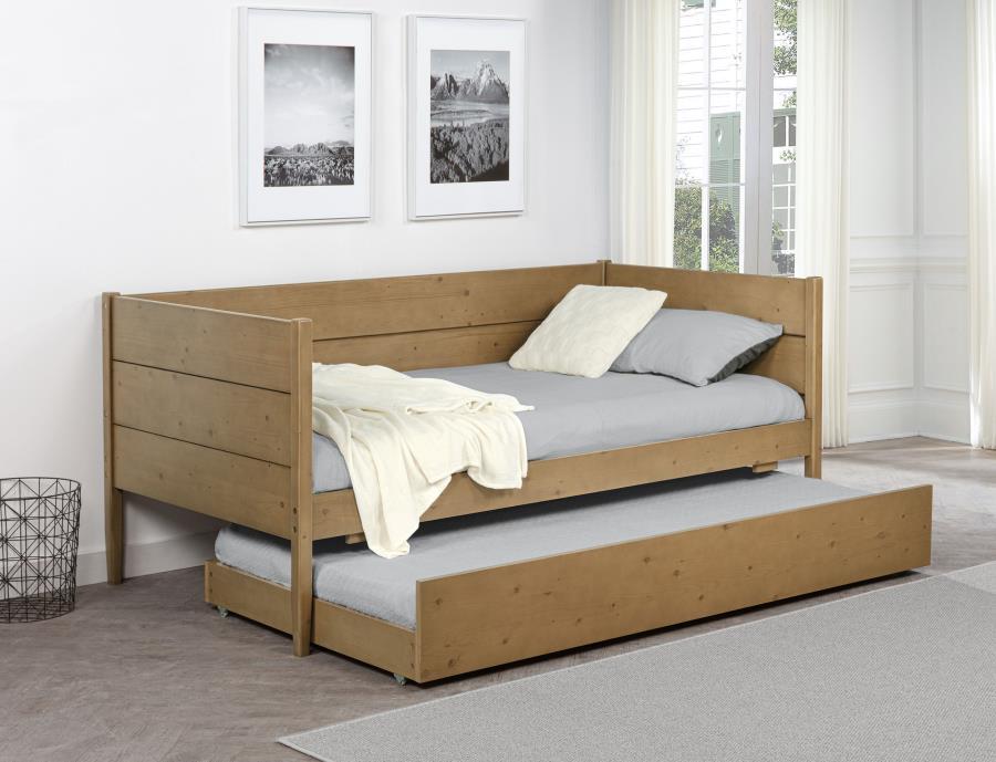 Calinda - Wood Twin Daybed With Trundle - Natural Coaster Fine Furniture