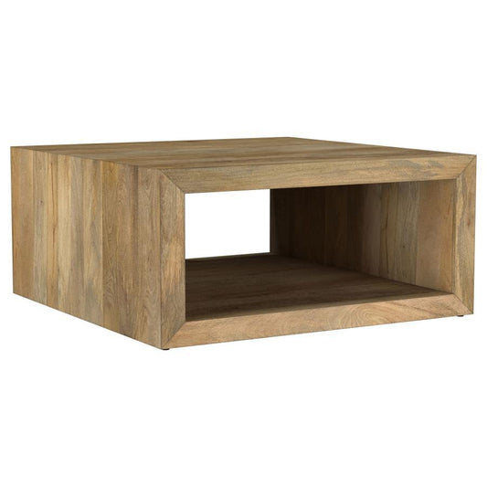 Benton - Square Solid Mango Wood Coffee Table - Natural Coaster Fine Furniture