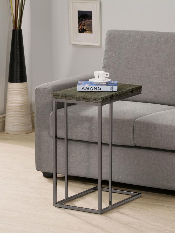 Pedro - Expandable C-Shaped Sofa Side Table CoasterEveryday