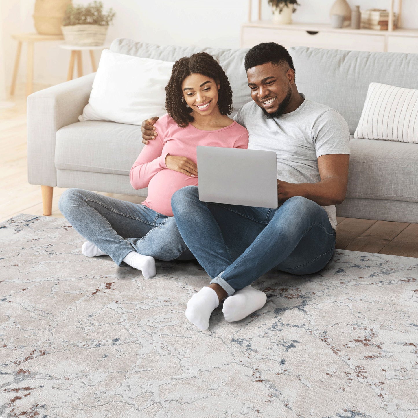 Marfi - Contemporary Area Rug Naar Rug