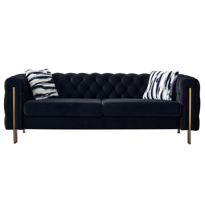 Chesterfield - Modern Tufted Velvet Living Room Sofa, 84.25''W Couch Home Essentials
