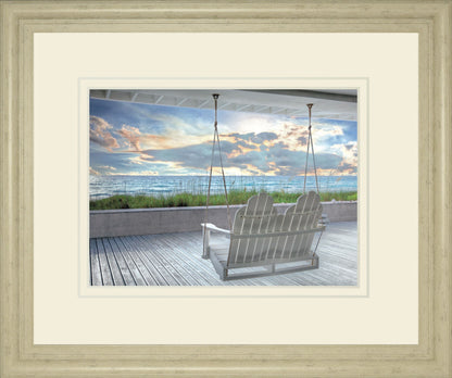 Swing At The Beach By Celebrate Life Gallery - Blue Classy Art