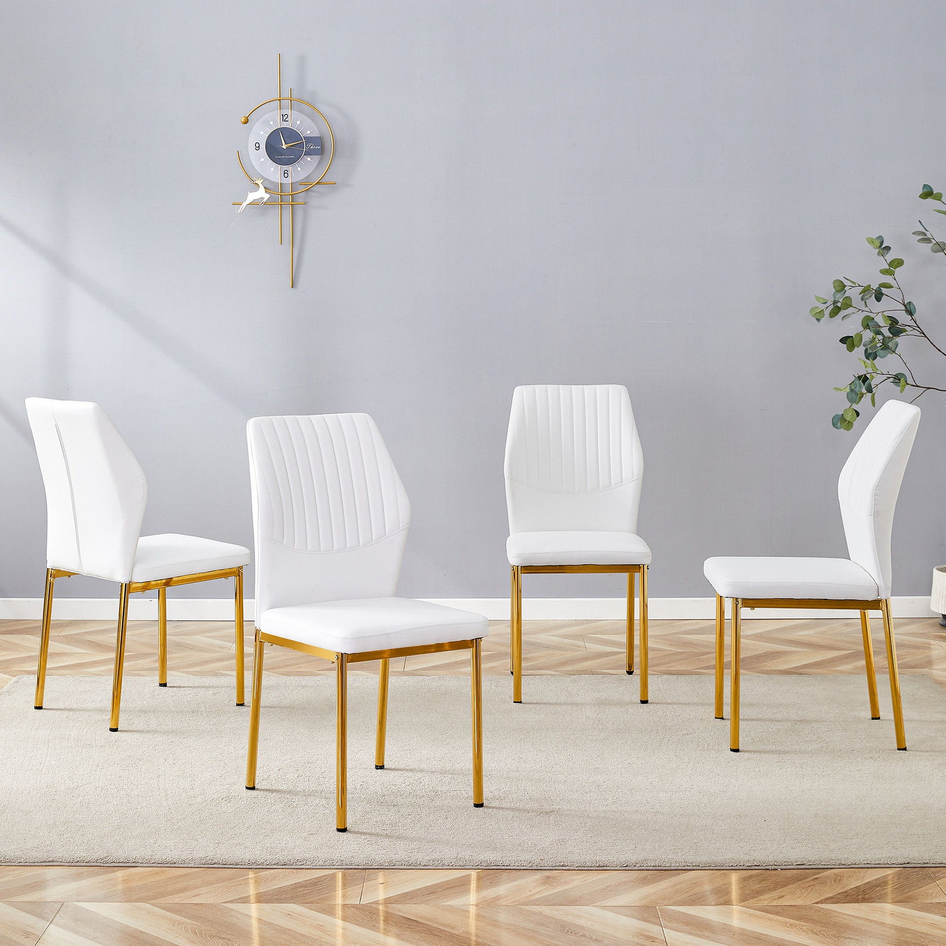 Luxury Simple Chair With Metal Gold Leg Home Essentials
