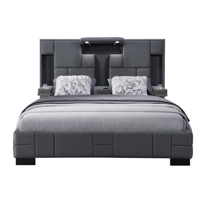 Yaris - Contemporary Bed With Wireless Charging And LED Lights Global Furniture USA
