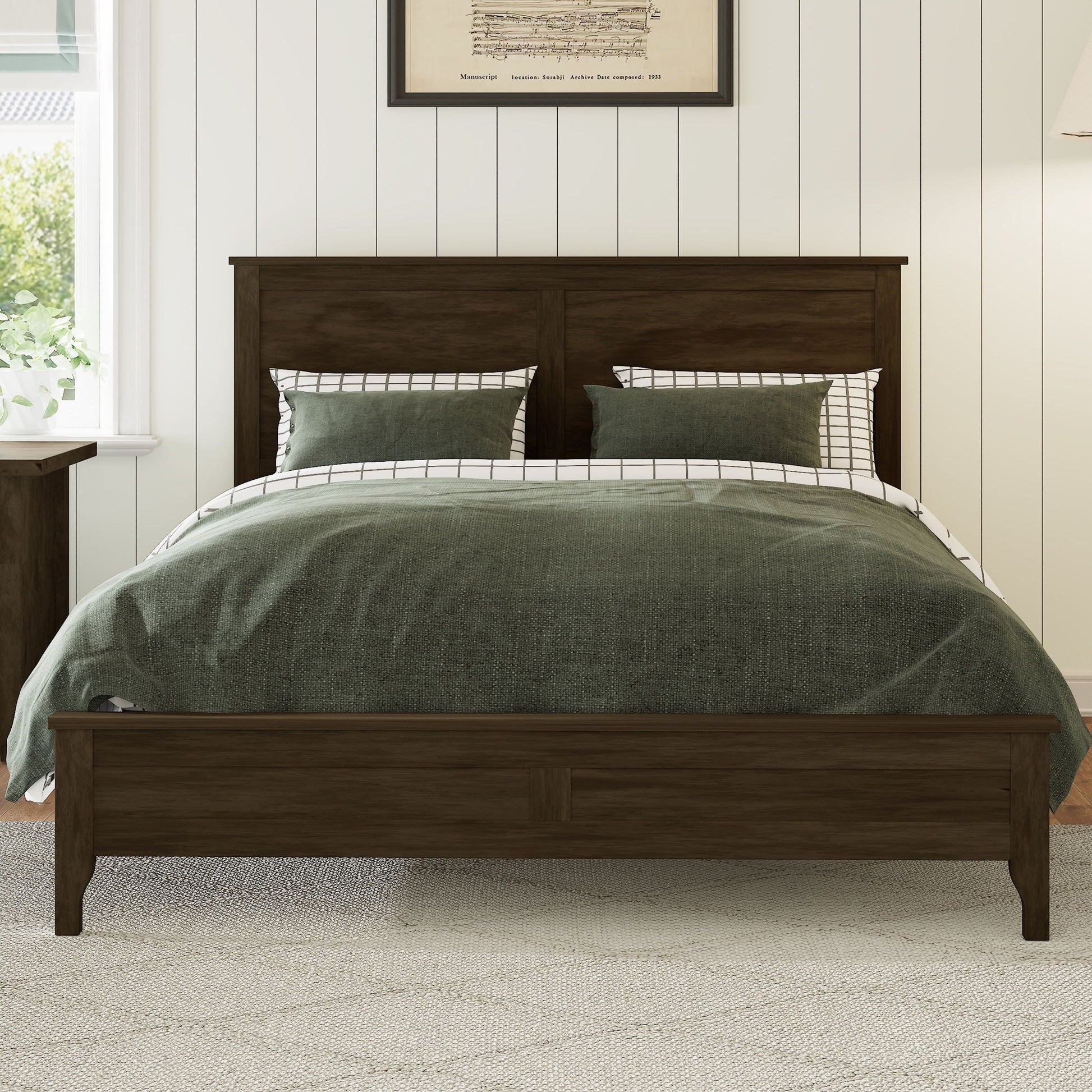 Modern Solid Wood Platform Bed Hearth and Haven