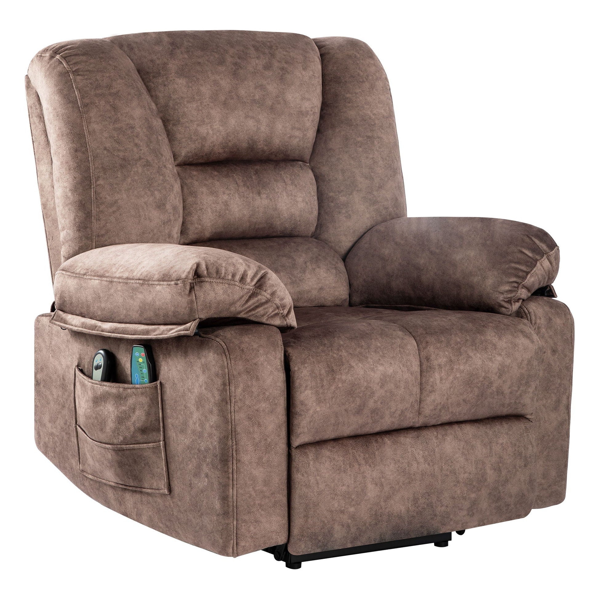 Power Lift Recliner Chair Sofa With Massage - Brown Home Essentials