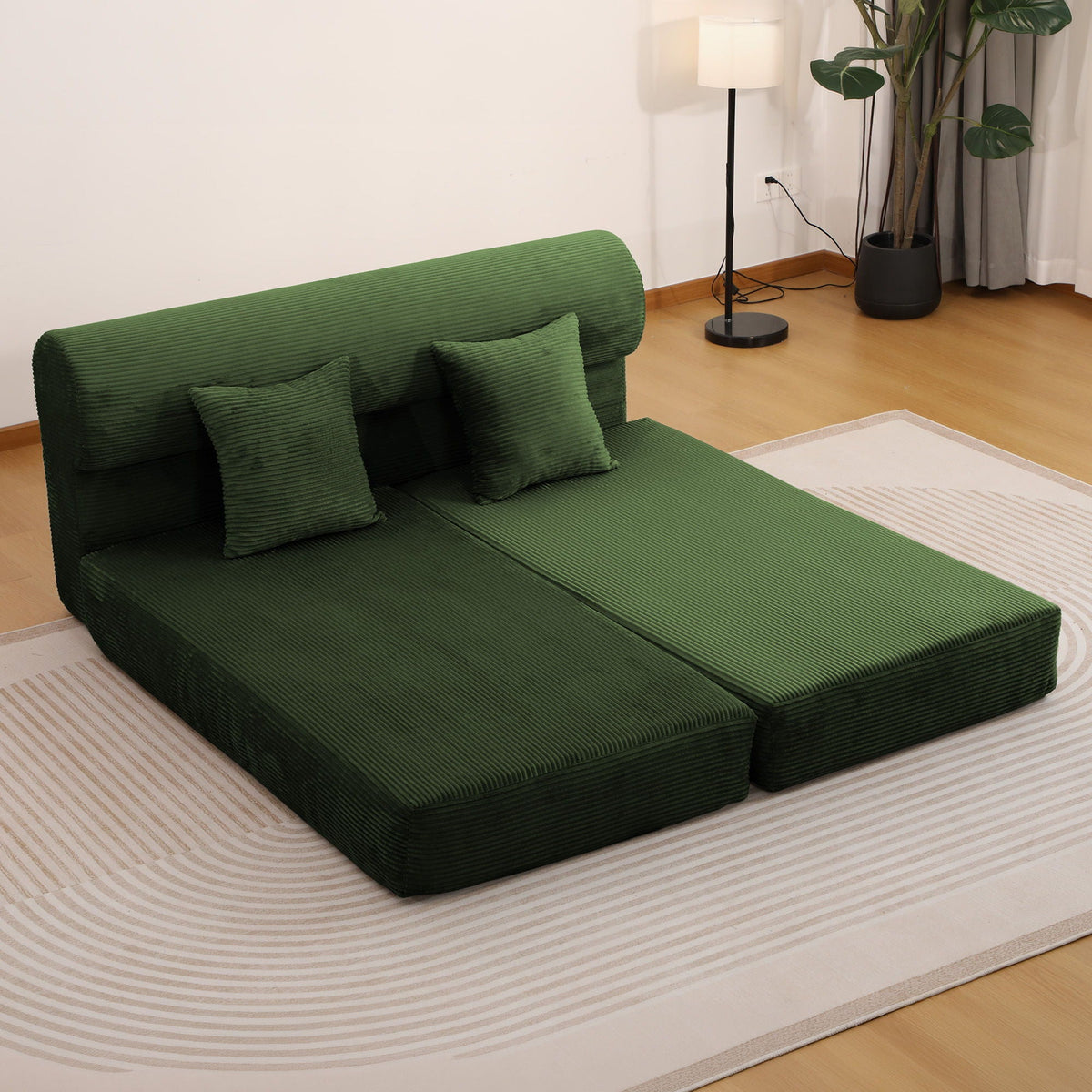 Convertible Sofa Bed, 2 Seater Fold Out Floor Couch Home Essentials