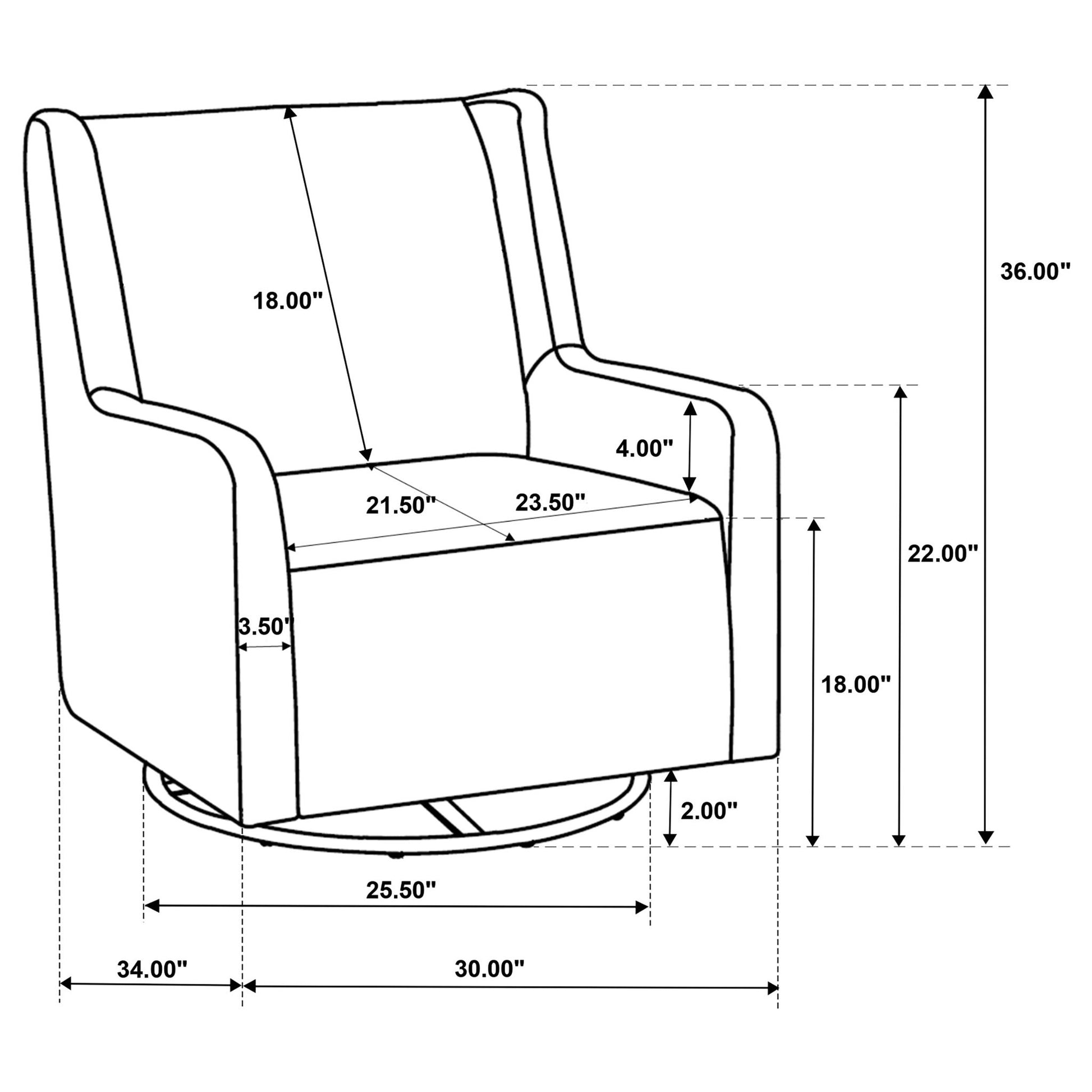 Omari - Swivel Glider Chair Furniture Max