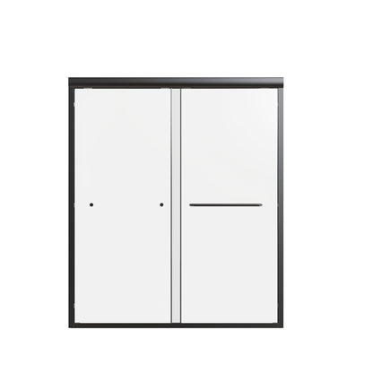 Semi-Frameless Double Sliding Shower Door, Bypass Shower Door, 1 / 4" (6Mm) Thick SGCC Tempered Glass Door Daily Nest