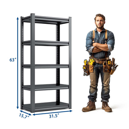 Industrial Heavy Duty Metal Garage Shelving Unit, Adjustable Storage Rack Daily Nest