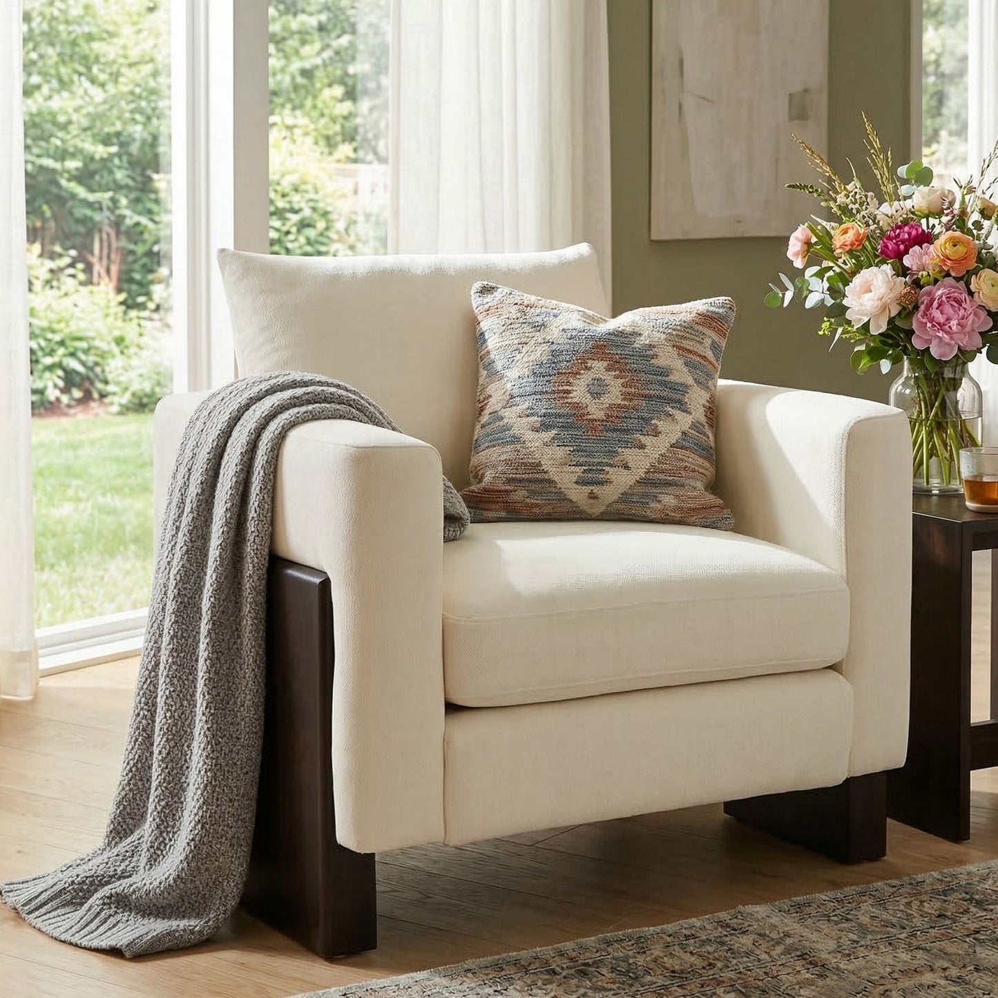 Stylish Club Armchair For Living Room Noble House
