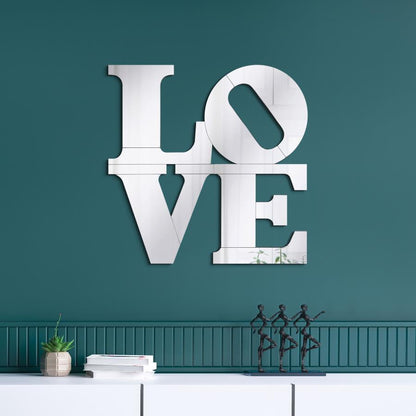 Keiran - Love Lettered Wall Mirror - Silver CoasterEveryday