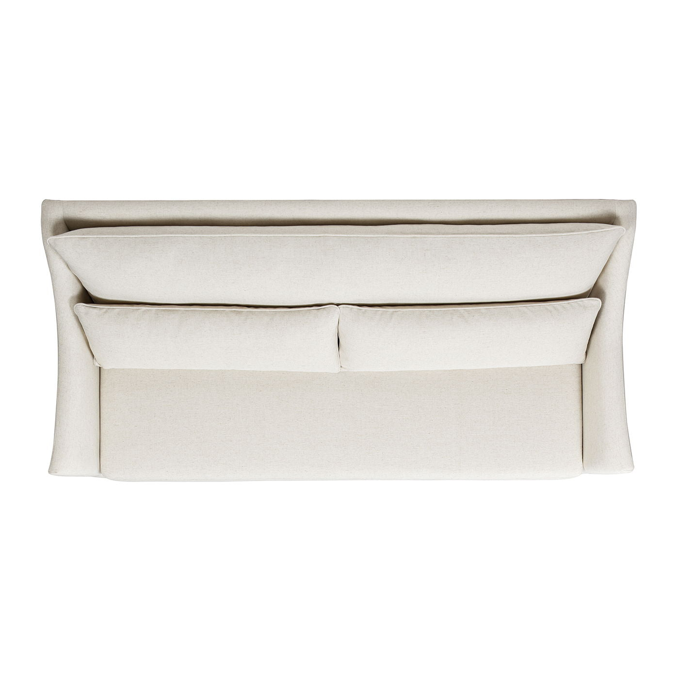 Ada - Flared Arm Contemporary Sofa With Lumbar Pillows - Flax White Jennifer Taylor Home