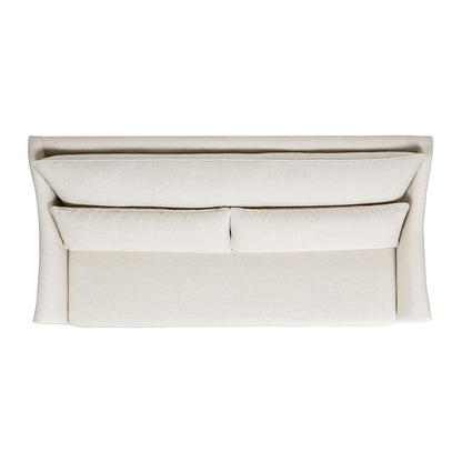 Ada - Flared Arm Contemporary Sofa With Lumbar Pillows - Flax White Jennifer Taylor Home