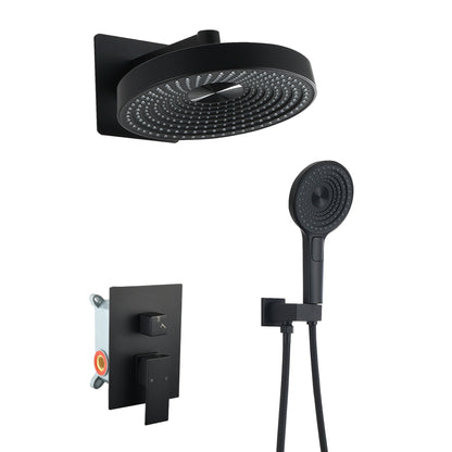 Concealed Shower System 2 Function Set With Control Valve - Matte Black Daily Nest
