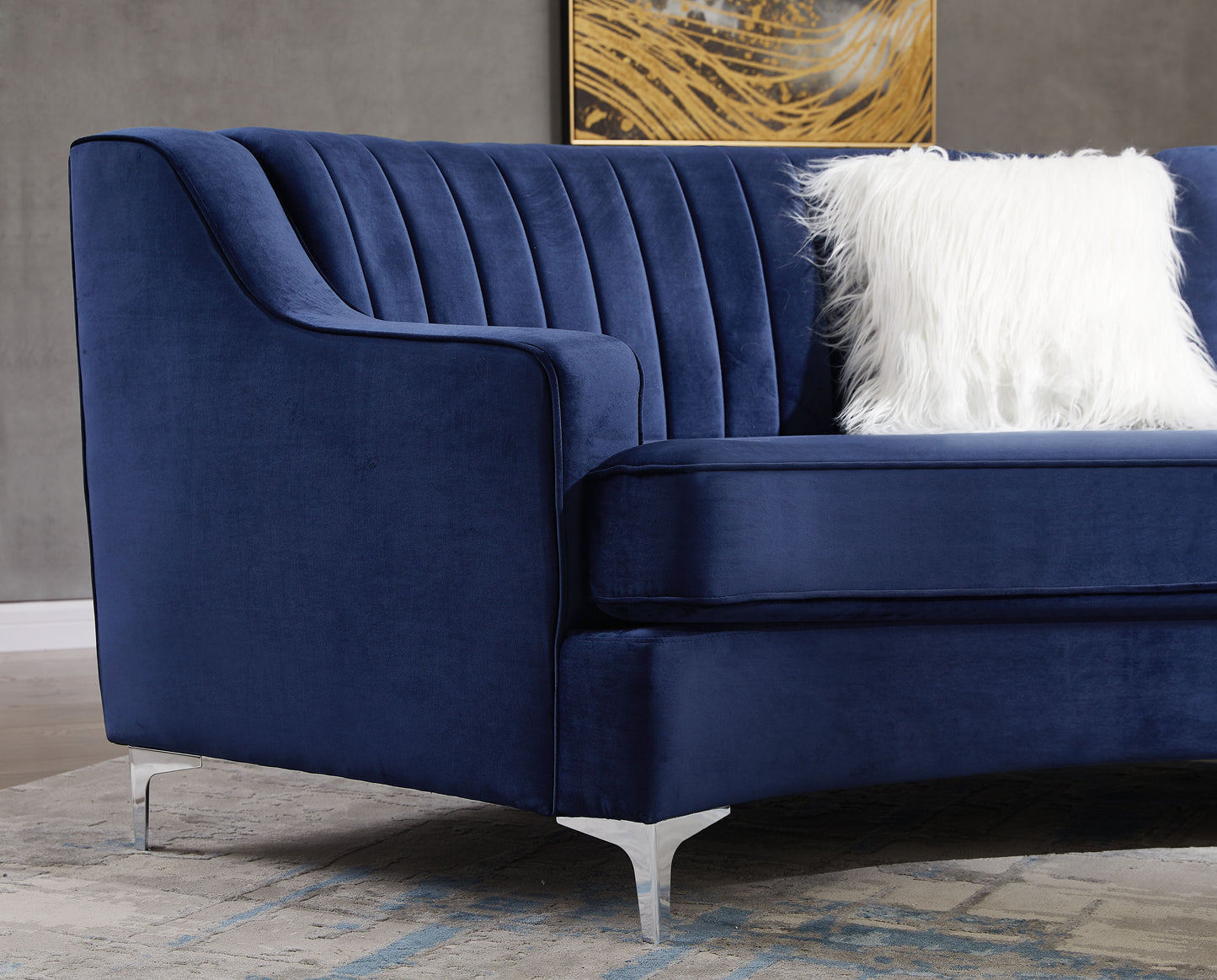 Velvet Curved Sofa