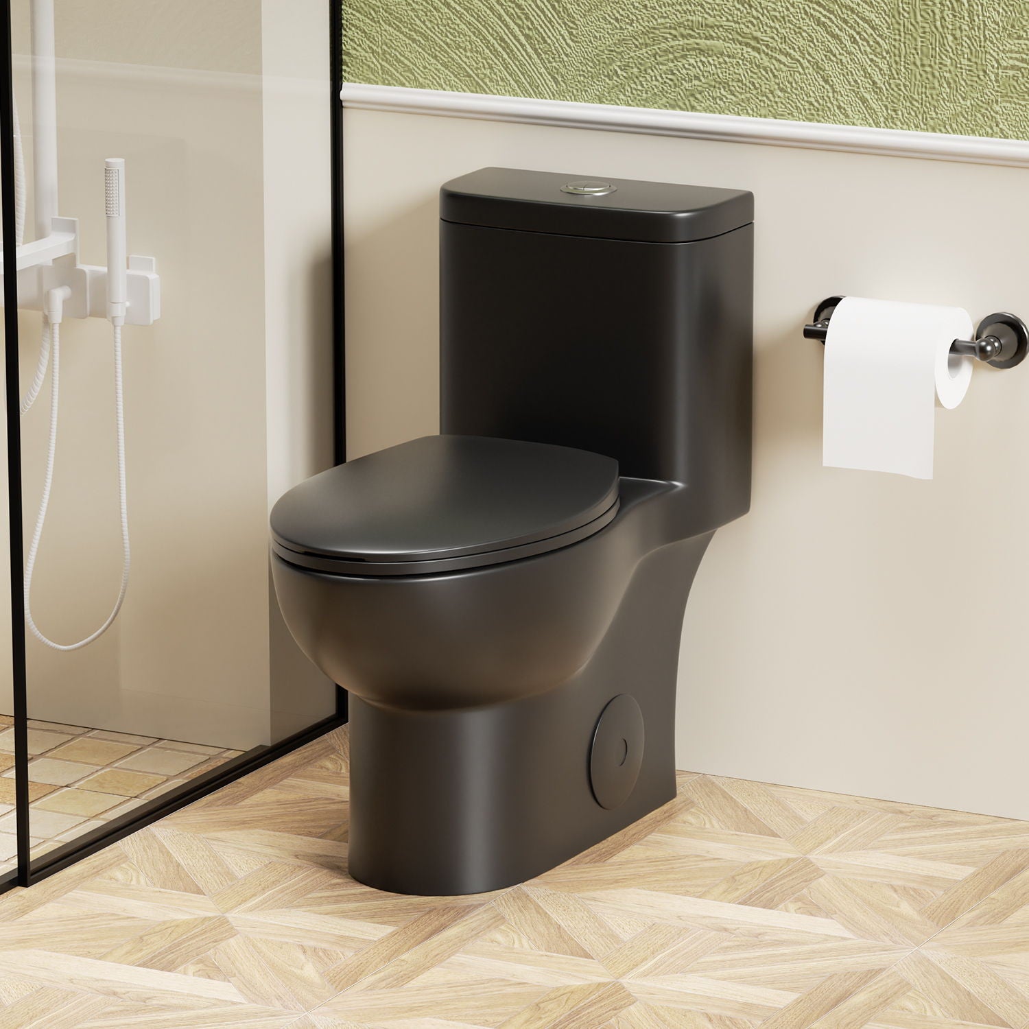 1 Piece Toilet With Tornado Flush, Soft Closing Seat Daily Nest