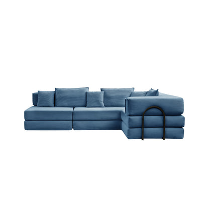 Modular L Shaped Floor Living Room Sofa Set With 6 Pillows Home Essentials