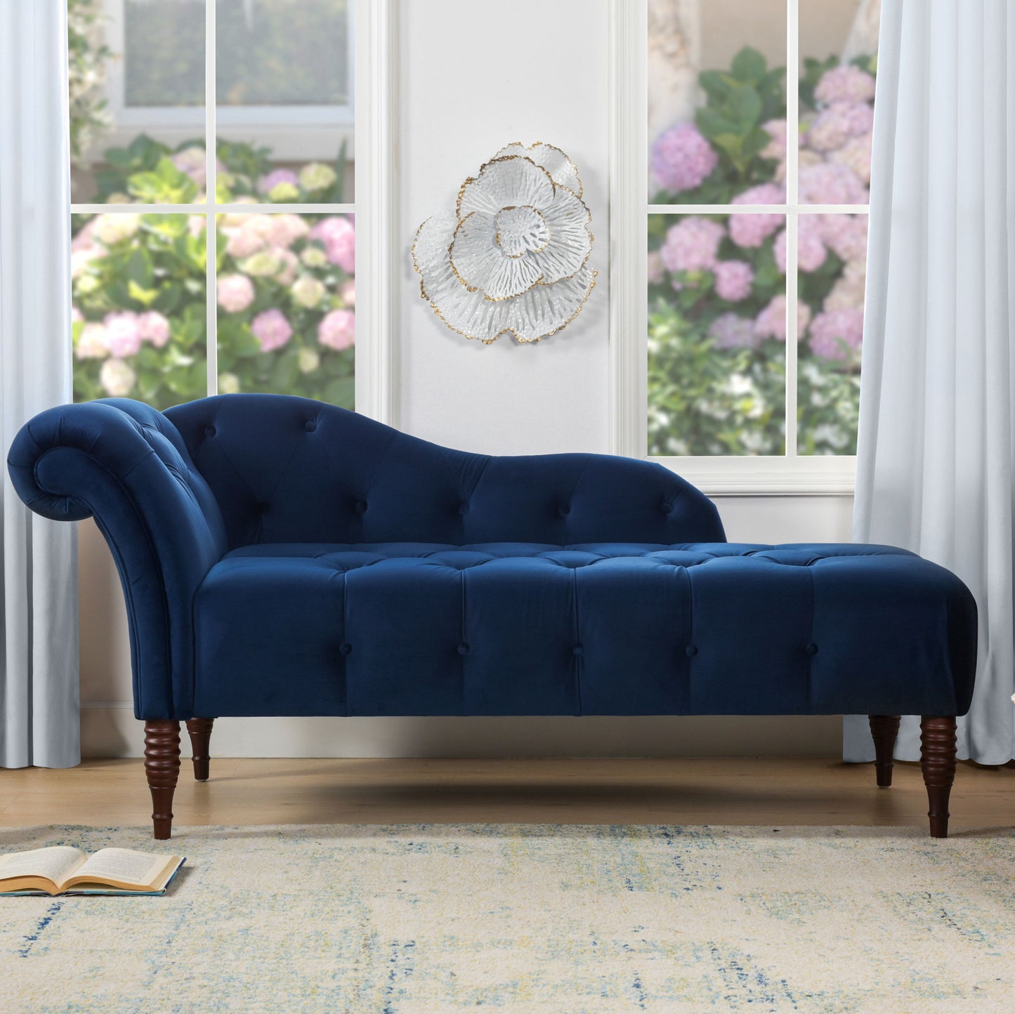 Samuel - Tufted Roll Arm Chaise Lounge Jennifer Taylor Home