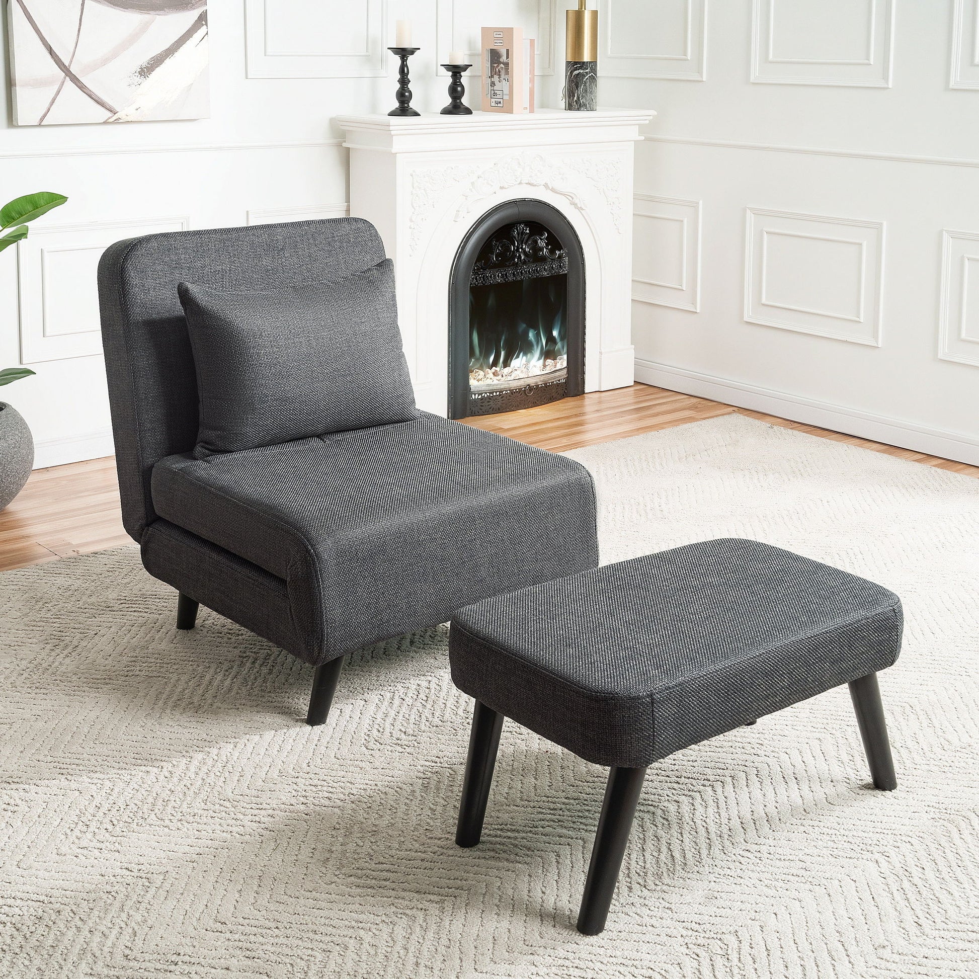 3 In 1 Foldable Chaise Lounge With Adjustable Backrest Home Essentials