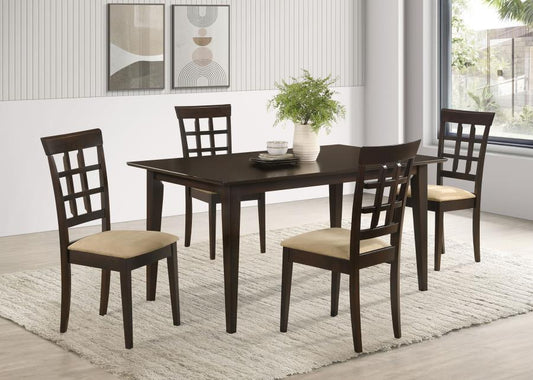 Gabriel - 5 Piece Rectangular 59" Dining Set - Cappuccino Coaster Fine Furniture
