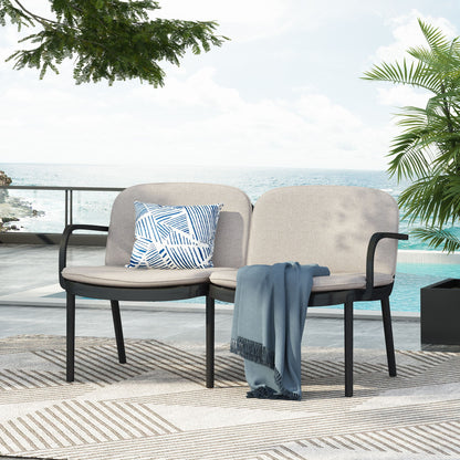 Luna - Outdoor Patio Loveseat Noble House