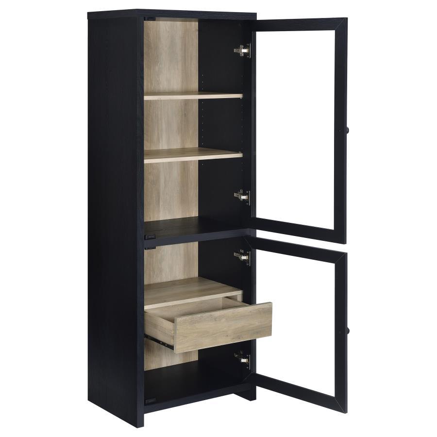 Denison - 67" 2-Door Media Tower Storage Cabinet - Black Coaster Fine Furniture
