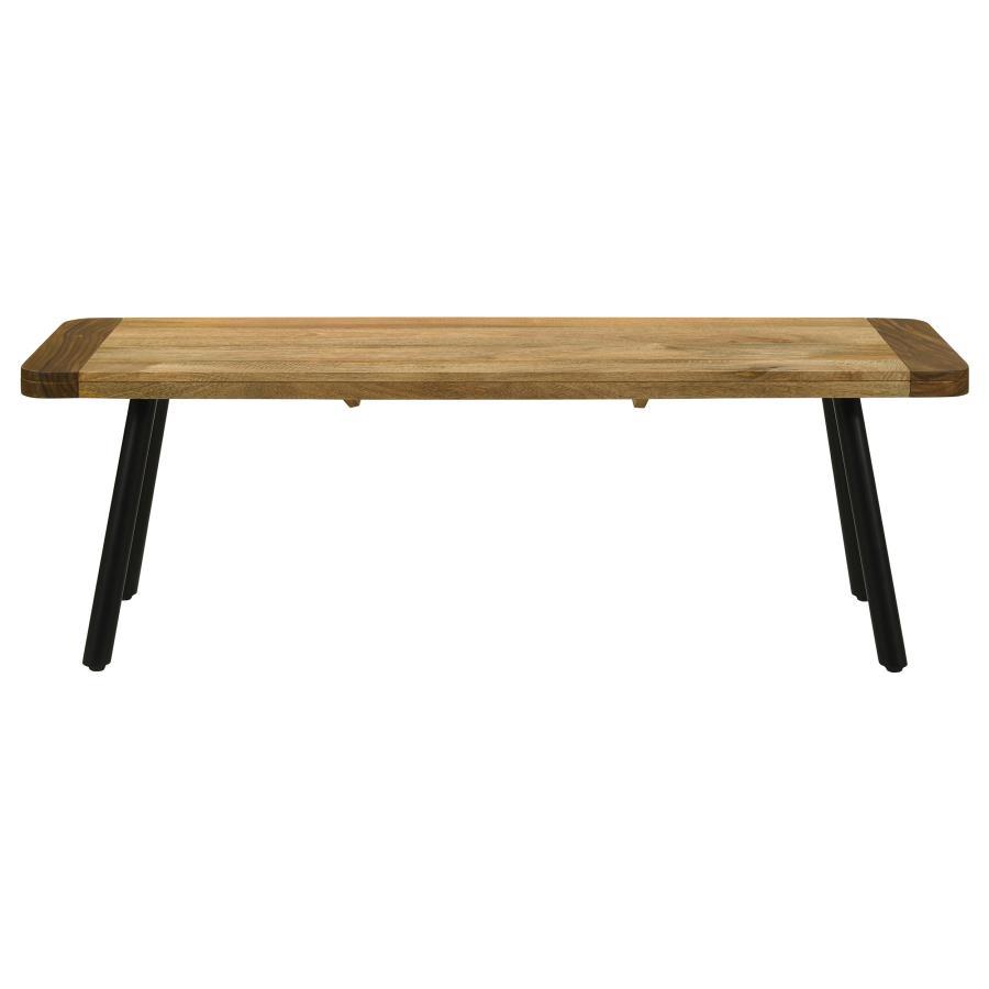 Maverick - Wood Dining Bench - Natural Mango And Black Coaster Fine Furniture