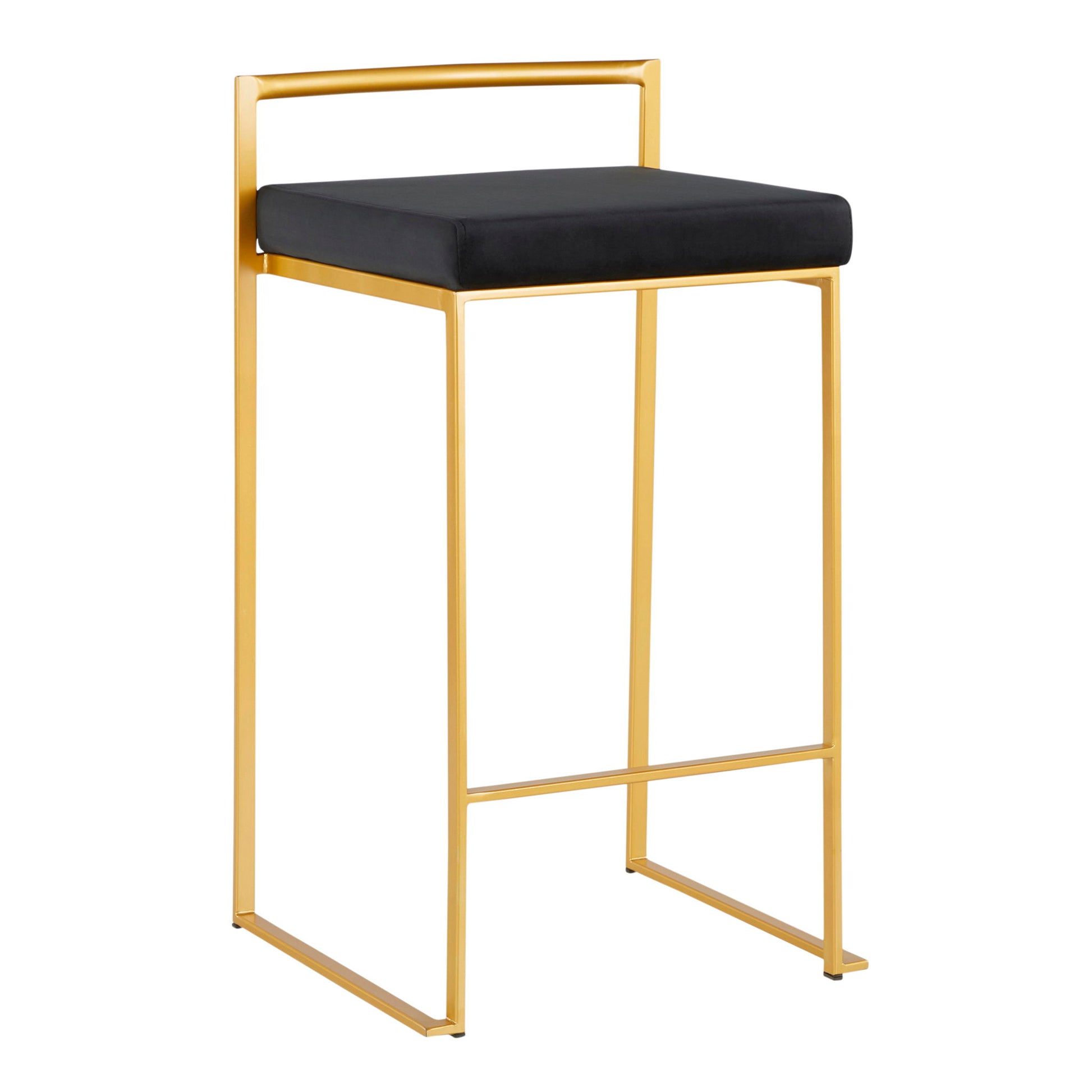 Fuji - Contemporary / Glam Design Counter Stool (Set of 2) Lumi Source