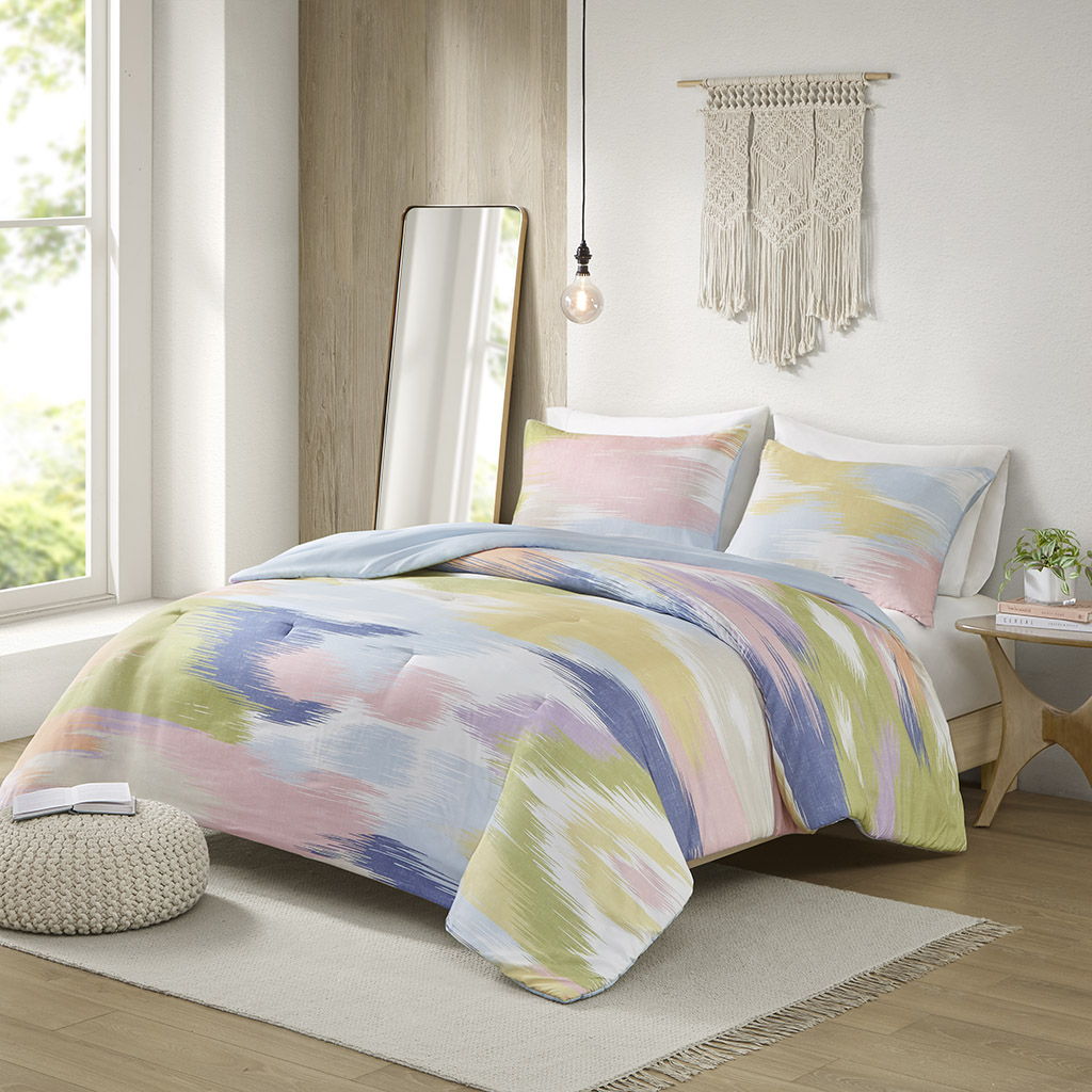 Terra - Full Modern Comforter Set - Blue Multi