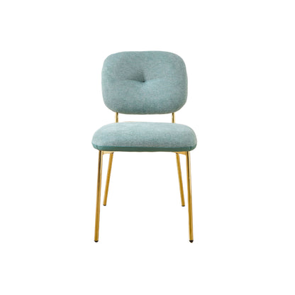 Modern Dining Chairs (Set of 2) Upholstered Accent Chairs With Metal Legs Space Saving Contemporary Seating - Green Hearth and Haven