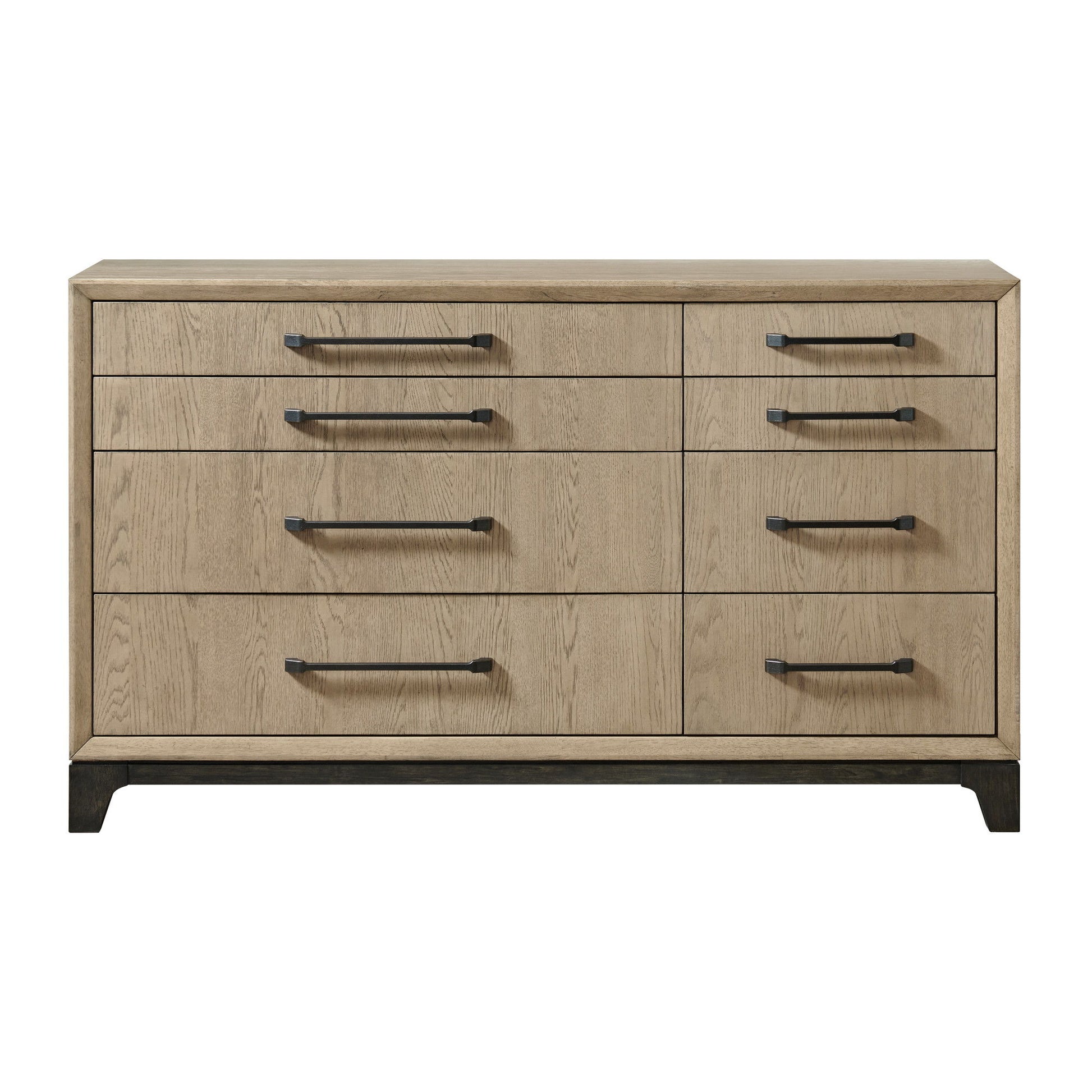8 Drawer Dresser With Feet And Pulls - Brown Home Essentials
