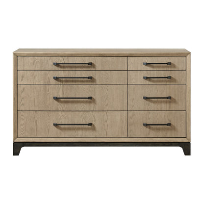 8 Drawer Dresser With Feet And Pulls - Brown Home Essentials