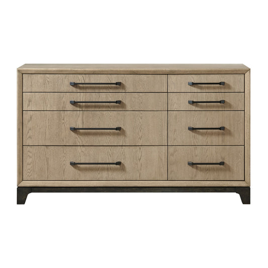 8 Drawer Dresser With Feet And Pulls - Brown Home Essentials