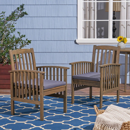 Casa - Acacia Dining Chair Set With Cushions, Noble House