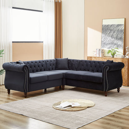 Streamline Modern L-Shaped Corner Sofa Home Essentials