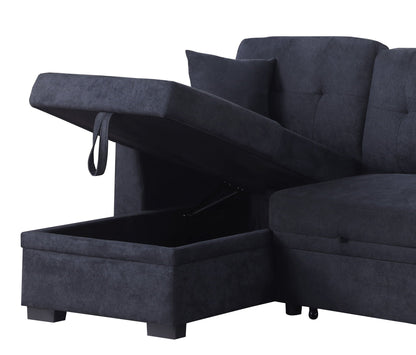 Sectional Sofa Bed - Dark Blue Home Essentials
