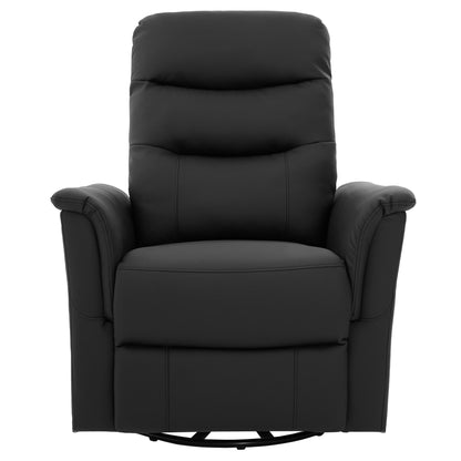 Manual Recliner Chair With 8 Point Massage And Swivel Function Noble House