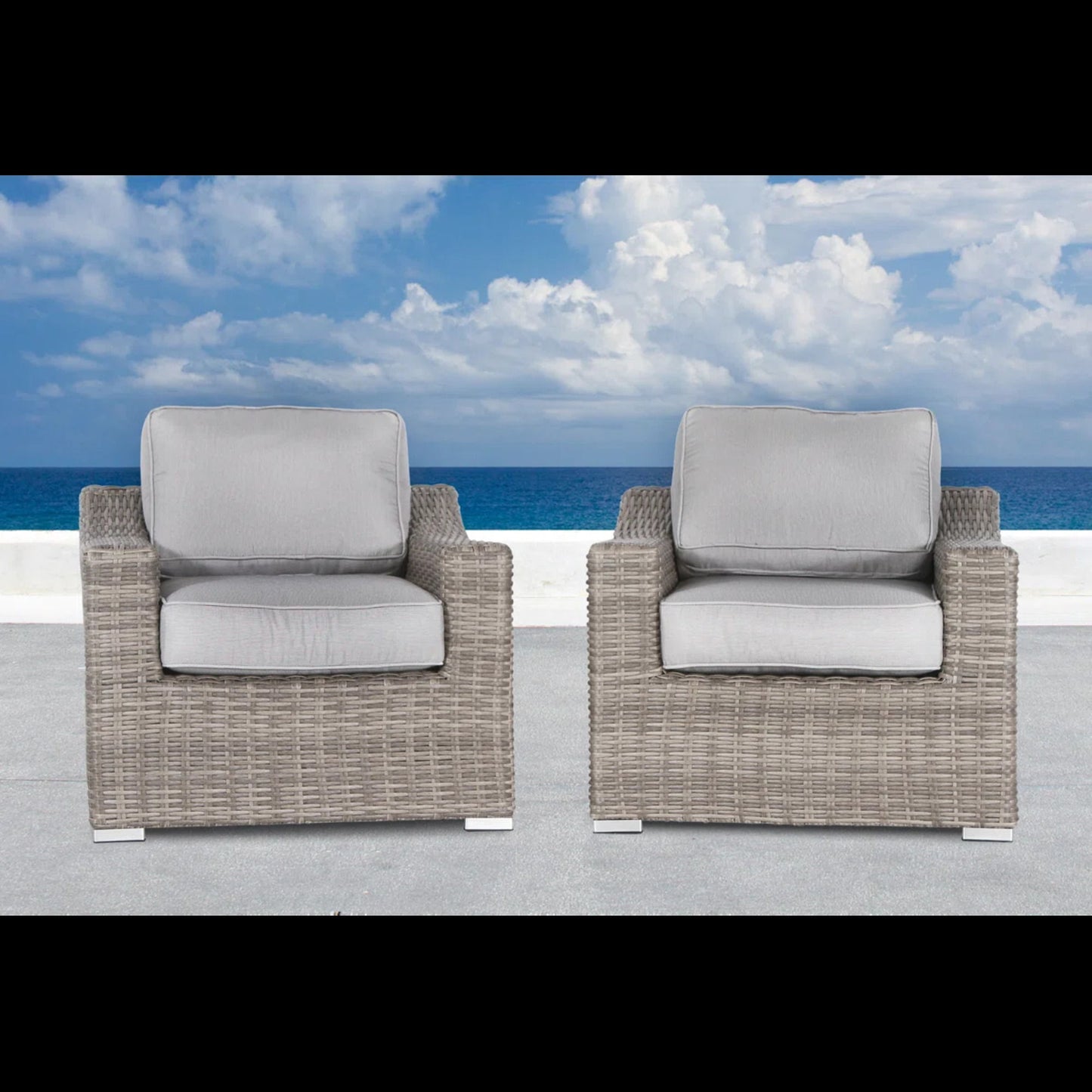 Patio Chair With Cushions Modern Design LSI Patio Furniture