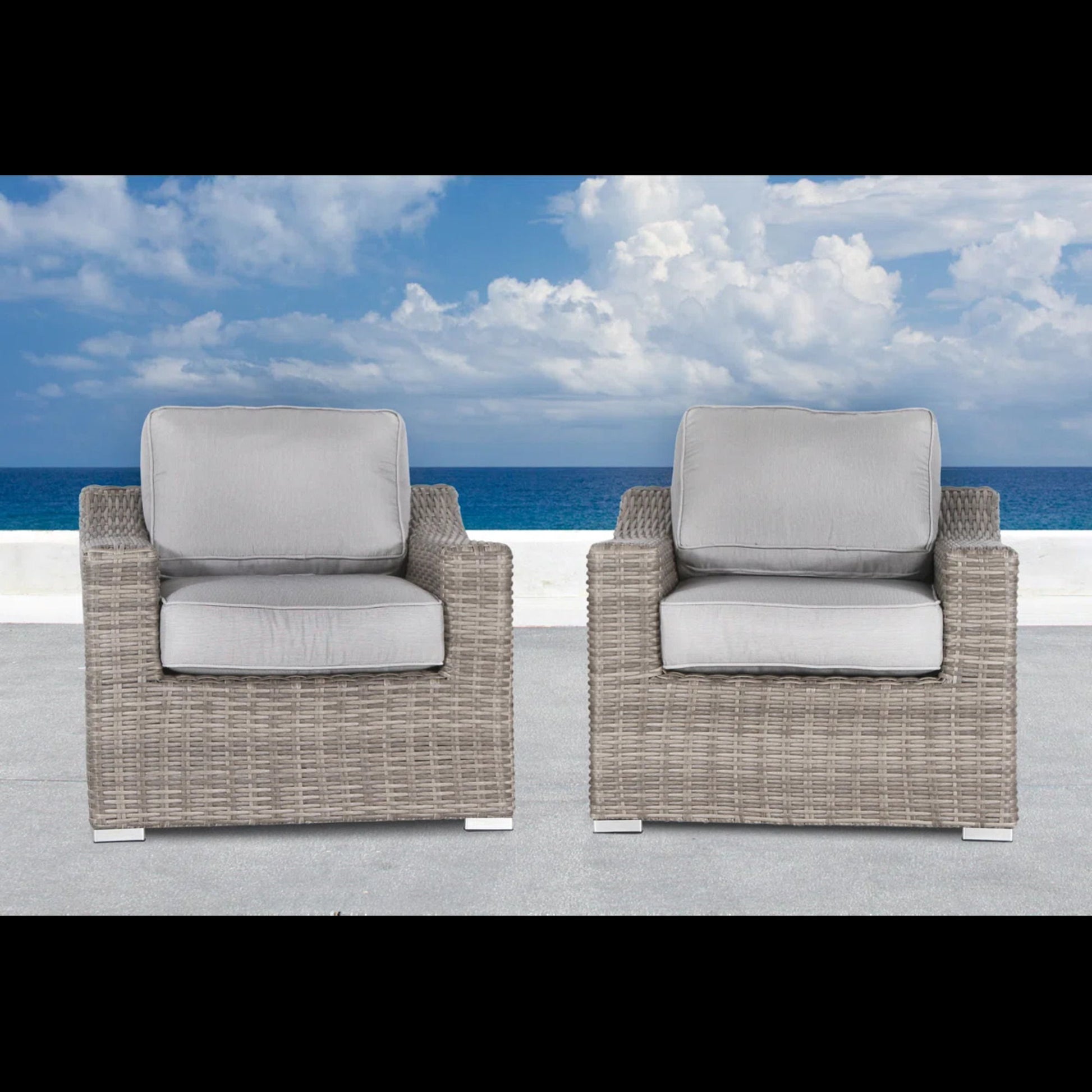 Patio Chair With Cushions Modern Design LSI Patio Furniture