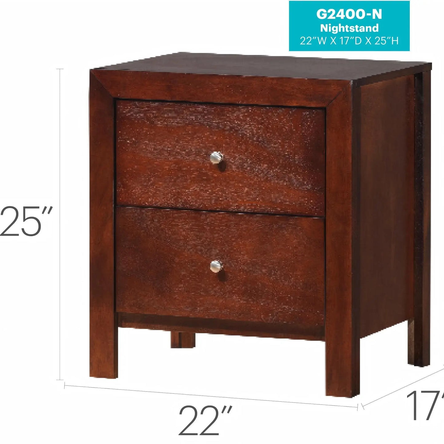 Charming Nightstand With Drawers Glory Furniture