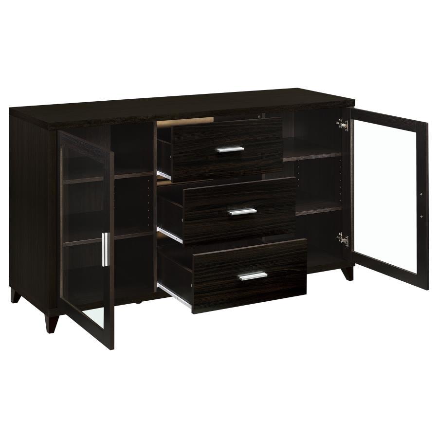 Lewes - 2 Door Engineered Wood TV Stand - Cappuccino CoasterEssence