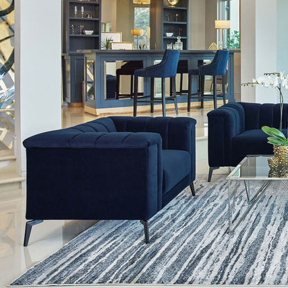 Darci - Accent Armchair With Seating And Tapered Legs - Blue Furniture Max