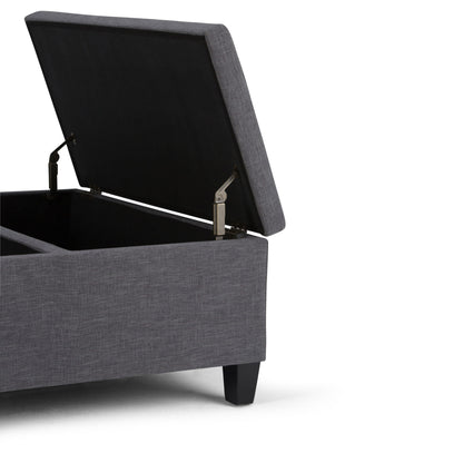 Ellis - Coffee Table Storage Ottoman Contemporary Design Simpli-Home