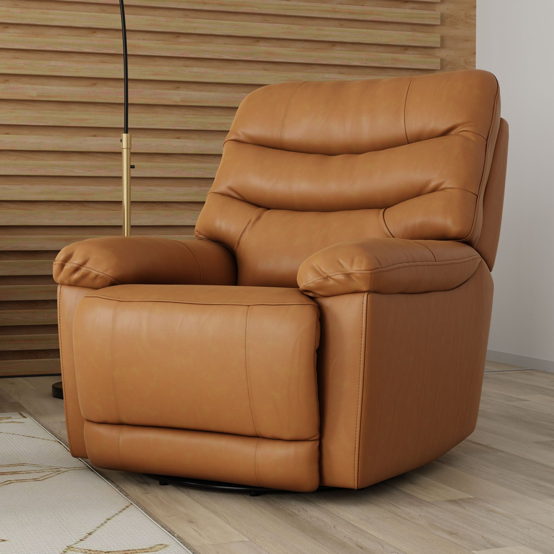 Oslo Antelope - Swivel Glider Recliner With Manual Footrest Home Essentials