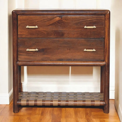 Regency - Woven 2 Drawer Nightstand - Brown Artisan Furniture