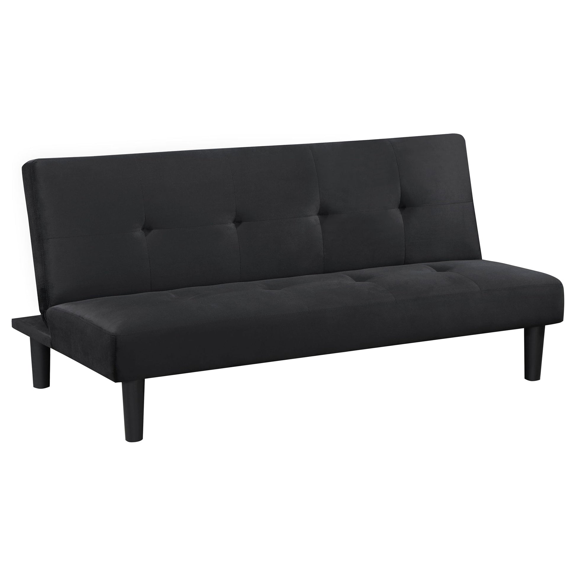 Boston - Tufted Convertible Sofa Bed Armless Design - Black Furniture Max